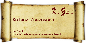 Kniesz Zsuzsanna névjegykártya